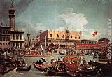 The Bucintoro Returning to the Molo on Ascension Day by Canaletto